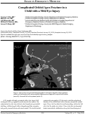 Cover page: Complicated Orbital Apex Fracture in a Child with a Mild Eye Injury