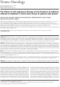 Cover page: The effects of anti-angiogenic therapy on the formation of radiation-induced microbleeds in normal brain tissue of patients with glioma†