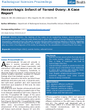 Cover page: Hemorrhagic Infarct of Torsed Ovary: A Case Report