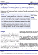 Cover page: Efficacy and safety of anticancer drug combinations: a meta-analysis of randomized trials with a focus on immunotherapeutics and gene-targeted compounds