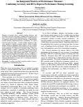 Cover page: An Integrated Trial-Level Performance Measure:Combining Accuracy and RT to Express Performance During Learning