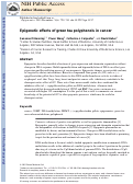 Cover page: Epigenetic effects of green tea polyphenols in cancer