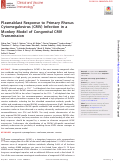 Cover page: Plasmablast Response to Primary Rhesus Cytomegalovirus (CMV) Infection in a Monkey Model of Congenital CMV Transmission