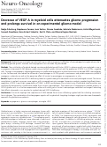 Cover page: Decrease of VEGF-A in myeloid cells attenuates glioma progression and prolongs survival in an experimental glioma model