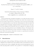 Cover page: Comment on `Testing earthquake prediction methods: "The West Pacific short-term forecast of earthquakes with magnitude MwHRV &gt;= 5.8"' by V. G. Kossobokov