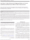 Cover page: Late-Onset Crohns Disease Is A Subgroup Distinct in Genetic and Behavioral Risk Factors With UC-Like Characteristics.