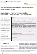 Cover page: Clinical trials optimizing investigator and self‐collection of buccal cells for RNA yield
