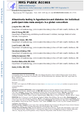 Cover page: Albuminuria Testing in Hypertension and Diabetes: An Individual-Participant Data Meta-Analysis in a Global Consortium.