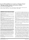 Cover page: Income‐Related Differences in the Use of Evidence‐Based Therapies in Older Persons with Diabetes Mellitus in For‐Profit Managed Care