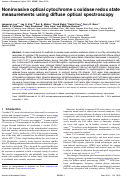 Cover page: Noninvasive optical cytochrome c oxidase redox state measurements using diffuse optical spectroscopy
