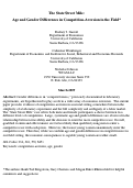 Cover page: The State Street Mile: Age and Gender Differences in Competition-Aversion in the Field