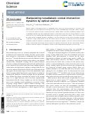 Cover page: Manipulating nonadiabatic conical intersection dynamics by optical cavities