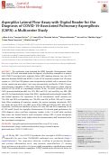 Cover page: Aspergillus Lateral Flow Assay with Digital Reader for the Diagnosis of COVID-19-Associated Pulmonary Aspergillosis (CAPA): a Multicenter Study