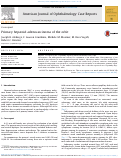 Cover page: Primary hepatoid adenocarcinoma of the orbit