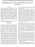 Cover page: Consistency and credibility in legal reasoning: A Bayesian network approach