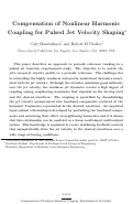 Cover page: Compensation of Nonlinear Harmonic Coupling for Pulsed-Jet-Velocity Shaping