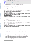 Cover page: Variability in Findings From Adult Protective Services Investigations of Elder Abuse in California