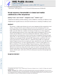 Cover page: Visual Response Characteristics in Lateral and Medial Subdivisions of the Rat Pulvinar