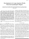 Cover page: Development of a large aperture Nb3Sn racetrack quadrupole magnet