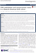 Cover page: DNA methylation and socioeconomic status in a Mexican-American birth cohort