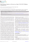 Cover page: Draft Genome Sequence of Kocuria sp. Strain UCD-OTCP (Phylum Actinobacteria)