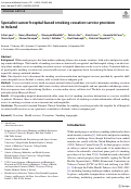 Cover page: Specialist cancer hospital-based smoking cessation service provision in Ireland.