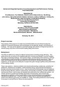 Cover page: Advanced Integrated Systems Tools Development and Performance Testing