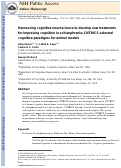 Cover page: Harnessing cognitive neuroscience to develop new treatments for improving cognition in schizophrenia: CNTRICS selected cognitive paradigms for animal models