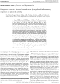 Cover page: Dangerous exercise: lessons learned from dysregulated inflammatory responses to physical activity