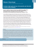 Cover page: Pediatric high-grade glioma: biologically and clinically in need of new thinking.