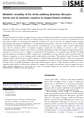 Cover page: Metabolic versatility of the nitrite-oxidizing bacterium Nitrospira marina and its proteomic response to oxygen-limited conditions