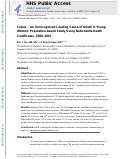 Cover page: Brief Report: Lupus-An Unrecognized Leading Cause of Death in Young Females: A Population-Based Study Using Nationwide Death Certificates, 2000-2015.