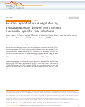 Cover page: Human reproduction is regulated by retrotransposons derived from ancient Hominidae-specific viral infections