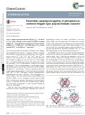 Cover page: Reversible capping/uncapping of phosphorous-centered Keggin-type polyoxoniobate clusters