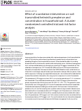 Cover page: Effect of a sanitation intervention on soil-transmitted helminth prevalence and concentration in household soil: A cluster-randomized controlled trial and risk factor analysis