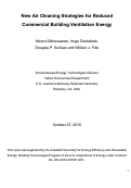 Cover page: New Air Cleaning Strategies for Reduced Commercial Building Ventilation Energy