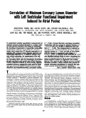 Cover page: Correlation of minimum coronary lumen diameter with left ventricular functional impairment induced by atrial pacing.