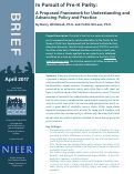 Cover page: In Pursuit of Pre-K Parity: A Proposed Framework for Understanding and Advancing Policy and Practice