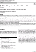 Cover page: The Effects of Microplastics on Musculoskeletal Disorder; A Narrative Review.