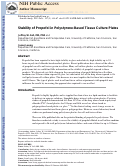 Cover page: Stability of Propofol in Polystyrene-Based Tissue Culture Plates