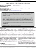 Cover page: Septic Arthritis of the Sternoclavicular Joint