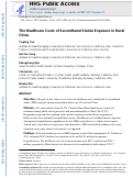 Cover page: The healthcare costs of secondhand smoke exposure in rural China