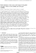 Cover page: Model simulations of dust sources and transport in the global atmosphere: Effects of soil erodibility and wind speed variability
