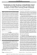 Cover page: Classification of Anal Squamous Intraepithelial Lesions