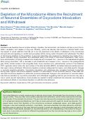 Cover page: Depletion of the Microbiome Alters the Recruitment of Neuronal Ensembles of Oxycodone Intoxication and Withdrawal