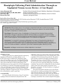 Cover page: Hemiplegia Following Fluid Administration Through an Implanted Venous Access Device: A Case Report