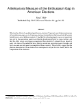 Cover page: A behavioral measure of the enthusiasm gap in American elections