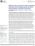 Cover page: Habitat and social factors shape individual decisions and emergent group structure during baboon collective movement