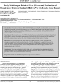 Cover page: Early Multi-organ Point-of-Care Ultrasound Evaluation of Respiratory Distress During SARS-CoV-2 Outbreak: Case Report