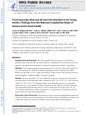 Cover page: Food insecurity risk and alcohol use disorder in US young adults: Findings from the National Longitudinal Study of Adolescent to Adult Health